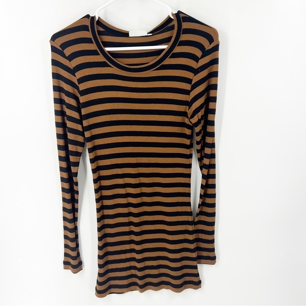✅‎ NWT MASAI DORITIA STRIPED TUNIC BROWN/BLACK SIZE MEDIUM